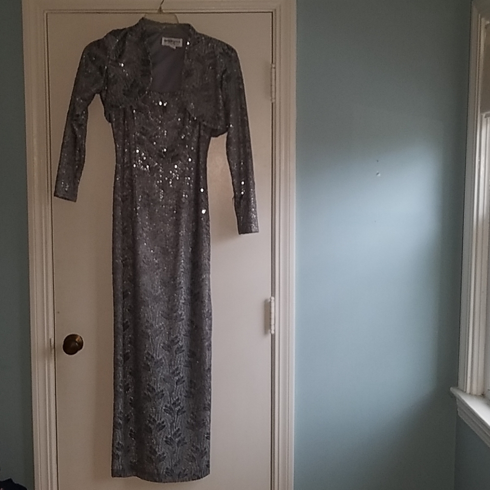 Silver Evening Dress